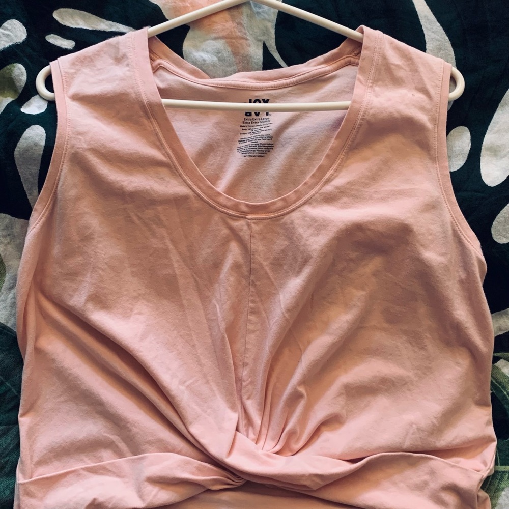 Pink cropped tank top